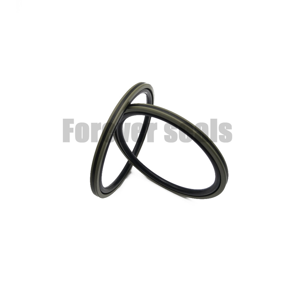 Hydraulic bronze PTFE NBR piston AQ seal with an X-ring