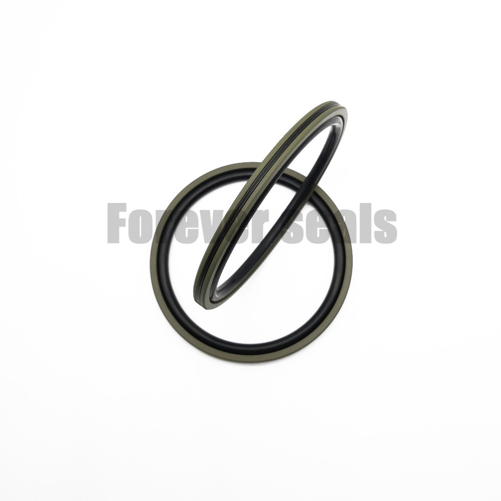 Hydraulic bronze PTFE NBR piston AQ seal with an X-ring